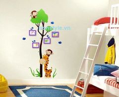 Bộ 4 khung kèm decal thiếu nhi cây xanh