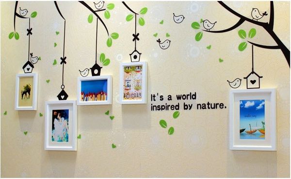 Bộ 5 khung hình decal cây