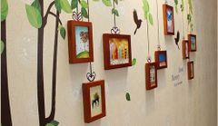 Bộ 9 khung hình decal lá xanh