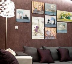 Bộ 8 tranh cổ điển tháp Paris