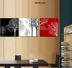 Tranh treo tường cây 3 màu 01