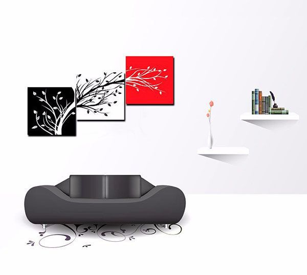 Tranh treo tường cây 3 màu 02