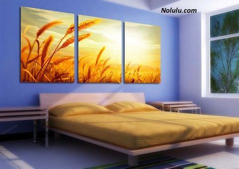 Tranh treo tường cỏ lau