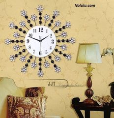 Đồng hồ treo tường đính đá 03
