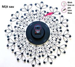 Đồng hồ treo tường đính đá 08