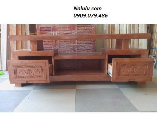 KỆ TIVI GỖ XOAN ĐÀO KTVXD12