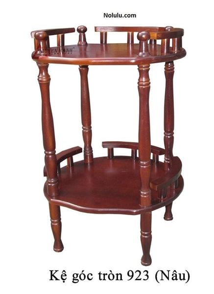 Kệ góc tròn gỗ tự nhiên