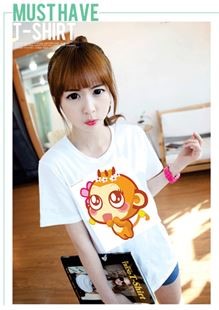 áo thun nữ họa tiết chú khỉ