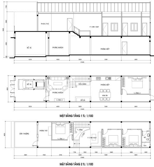 nhà phố 4m, nhà phố 1 tầng