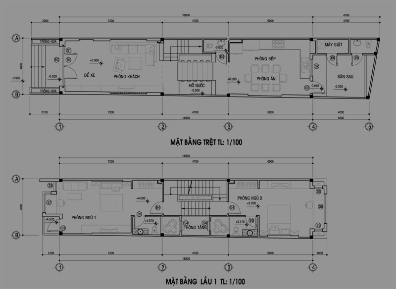 nhà phố mặt tiền 4m