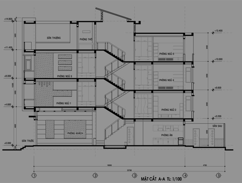 nhà phố mặt tiền 4m