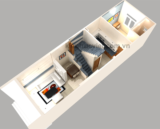 Nhà phố 1 trệt 1 lầu, nhà phố 4m