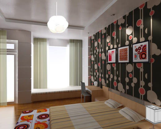 phòng ngủ Nhà phố lệch tầng mặt tiền 5m