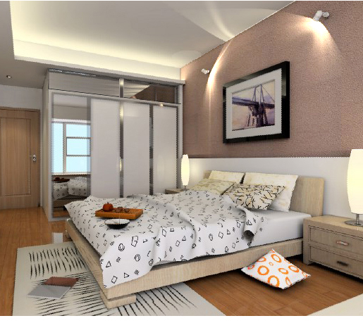 phòng ngủ nhà phố 5m 4 tầng quận 3