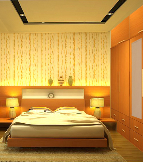 phòng ngủ nhà phố 5m 4 tầng quận 3