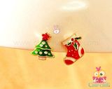  Bông Tai Cây Thông+Vớ Noel 