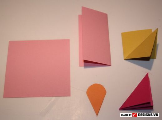 Cách làm tấm thiệp 3d sinh nhật hình hoa