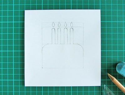 Cách làm thiệp sinh nhật handmade hình bánh gata đáng yêu