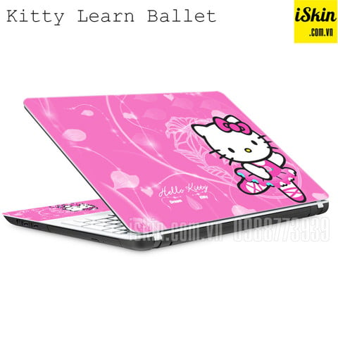 Miếng Dán Skin Trang Trí Laptop Hình Hello Kitty Múa Ba Lê Đáng Iu
