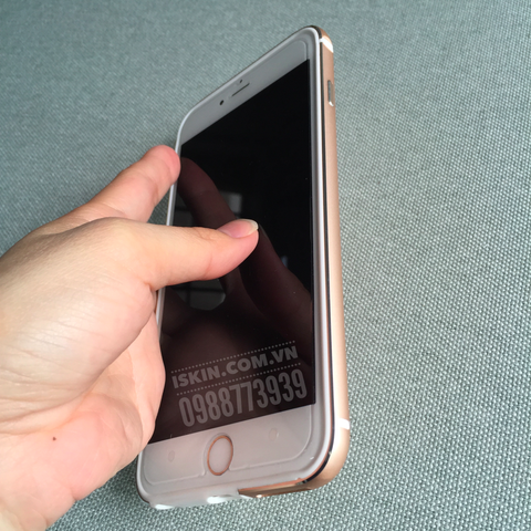 Ốp viền iPhone 6/6s Plus vàng hồng Rose Gold, nhôm dẻo, không chắn sóng