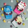 Ốp lưng Iphone 6/6s Chibi đội nón Totoro, Hello Kitty, Captain American dễ thương - Silicon dẻo nổi
