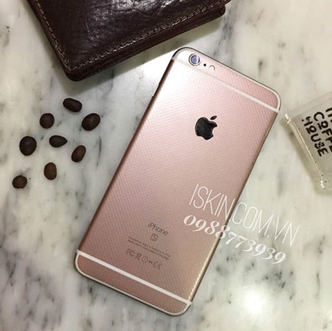 Bộ dán vỏ Iphone 6s+ Rose Gold