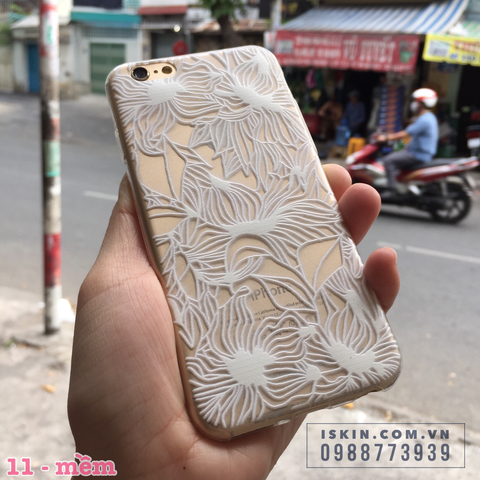 Ốp lưng Iphone 6/6s Henna Hoa văn đẹp, đơn giản, sang trọng, dễ thương