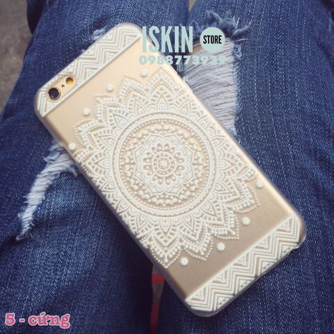 Ốp lưng Iphone 6/6s Plus Henna Hoa văn đẹp, đơn giản, sang trọng, dễ thương
