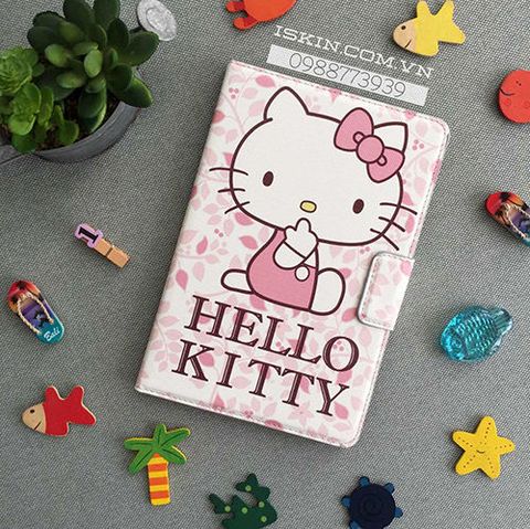 Bao da Ipad Mini 4 hoạt hình đẹp, dễ thương Hello Kitty, Đô Rê Mon, Chibi, Baymax, Doraemon