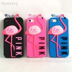 Ốp Lưng Iphone 5, 5s dẻo Hồng Hạc - Victoria's Secret - PINK