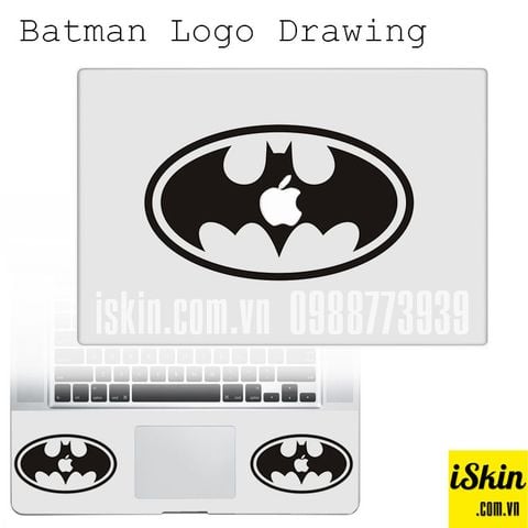 Miếng Dán Skin Trang Trí Macbook Pro, Air, Retina Logo Batman Cá Tính