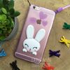 Ốp lưng Iphone 6/6s Plus Thỏ Bunny dễ thương, có dây đeo, có chống máy