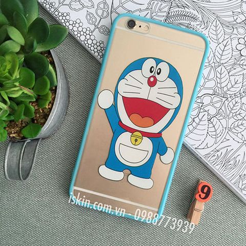 Ốp lưng Iphone 6/6s Hello Kitty, Doremon dễ thương - lưng trong không ố, viền dẻo, có nút che bụi