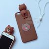 Ốp Lưng Iphone 6 6s Gấu Brown, Thỏ Cony Nhô Đầu Silicon Dẻo Nổi