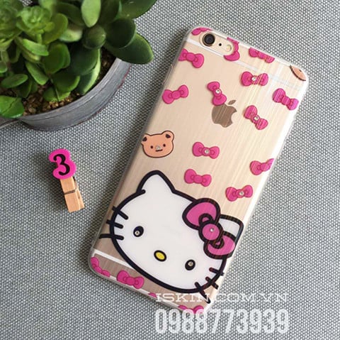 Ốp lưng Iphone 5/5s Silicon dẻo trong ánh 7 màu, Hello Kitty đẹp dễ thương, đẹp, giá rẻ, Tphcm.