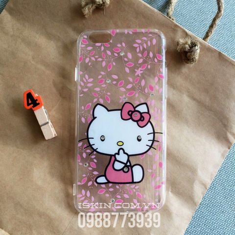 Ốp lưng Iphone 5/5s Silicon dẻo trong ánh 7 màu, Hello Kitty dễ thương, đẹp, giá rẻ, Tphcm.