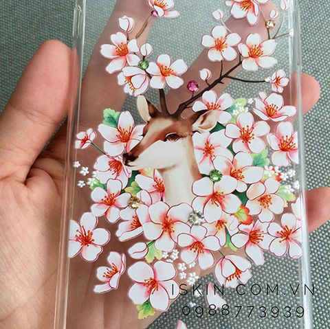 Ốp lưng Iphone 6/6s Kingxbar dẻo trong, hoa văn đẹp, đá nổi, hoa văn đẹp dễ thương, hoạ tiết in công nghệ Uv Nhật Bản tạo hiệu ứng 3D. Giá rẻ ISkin Store TpHcm.