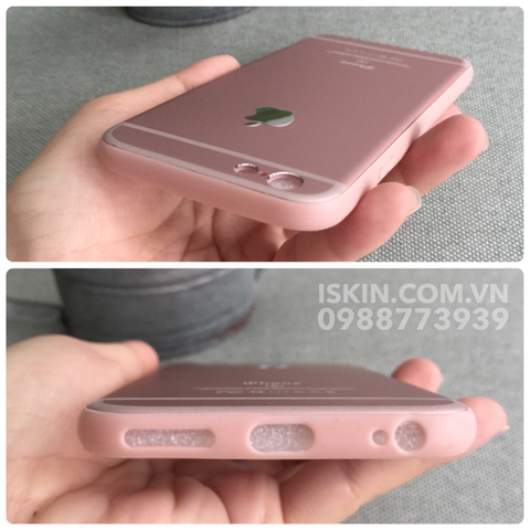 Ốp lưng Iphone 6/6s màu Rose Gold chuẩn như máy 6s thật, lưng nhôm, viển dẻo Giá Rẻ TpHcm Iskin