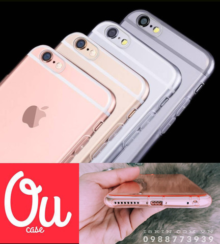 Ốp lưng Iphone 6/6s Silicon dẻo trong suốt, biến màu máy thành vàng hồng Rose Gold Giá Rẻ Đẹp TpHcm