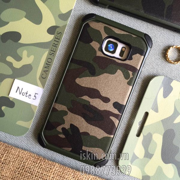 Ốp Lưng Samsung Galaxy Note 5 Camo Rằn Ri Chống Sốc Nam Tính Cao Cấp