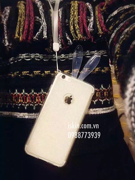 Ốp Lưng Iphone 6 6s Tai Thỏ Kim Tuyến Nhủ Dễ Thương Silicon Dẻo