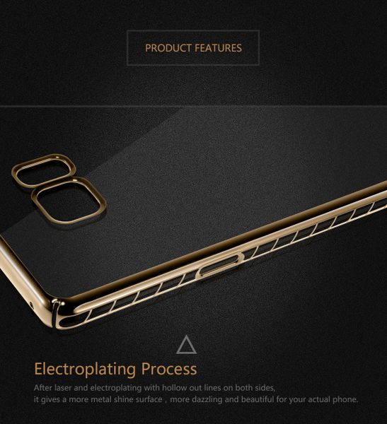 Ốp Lưng Samsung Galaxy Note 7 Baseus Glitter Case Trong Cứng Viền Xi Không Ố Vàng