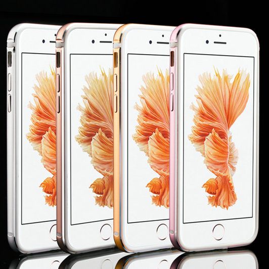  iPhone 6, 6S - Ốp viền dẻo kim loại lót silicon (Nhiều màu) 