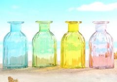 Bình thủy tinh màu