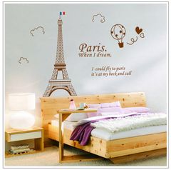 Decal tháp Eiffel nâu