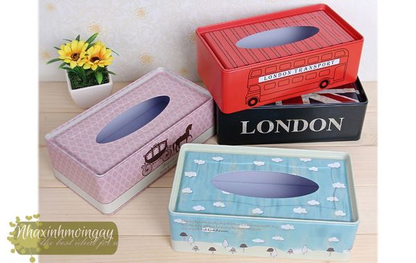 Hộp khăn giấy chữ nhật (nhiều mẫu)