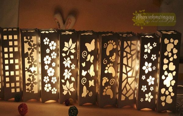 Đèn ngủ khắc hoa văn nhiều mẫu
