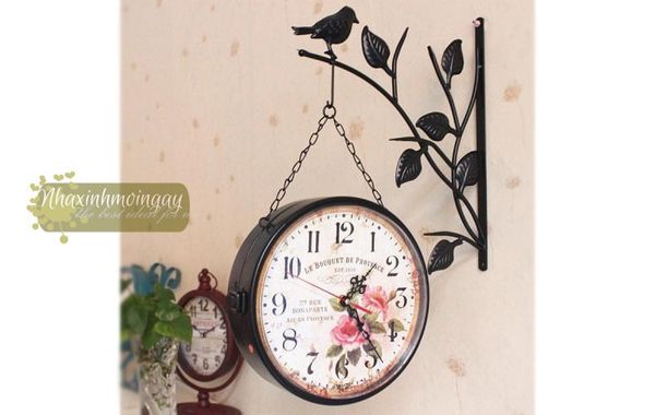 Đồng hồ treo tường 2 mặt 05