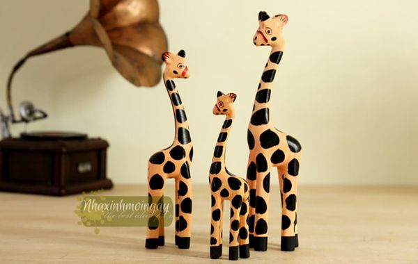 Bộ hươu cao cổ gỗ