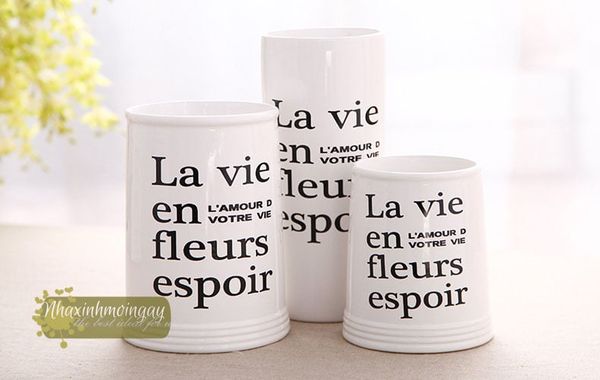 Bình sứ cắm hoa La Vie